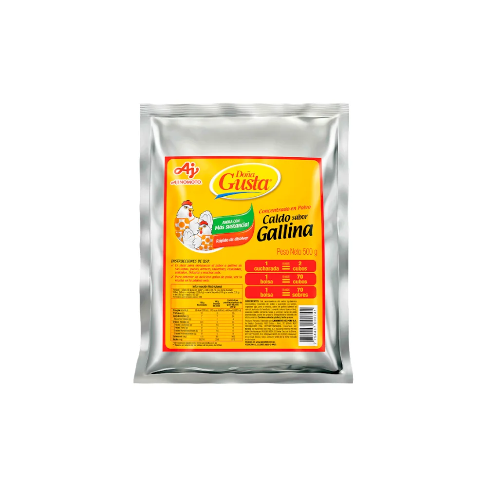 CALDO CONCENTRADO GALLINA DOÑA GUSTA X 500 GR
