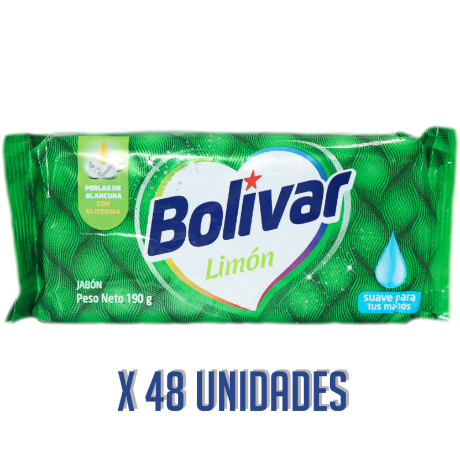 Jabon Para Ropa BOLIVAR Limon 48 x 190 gr