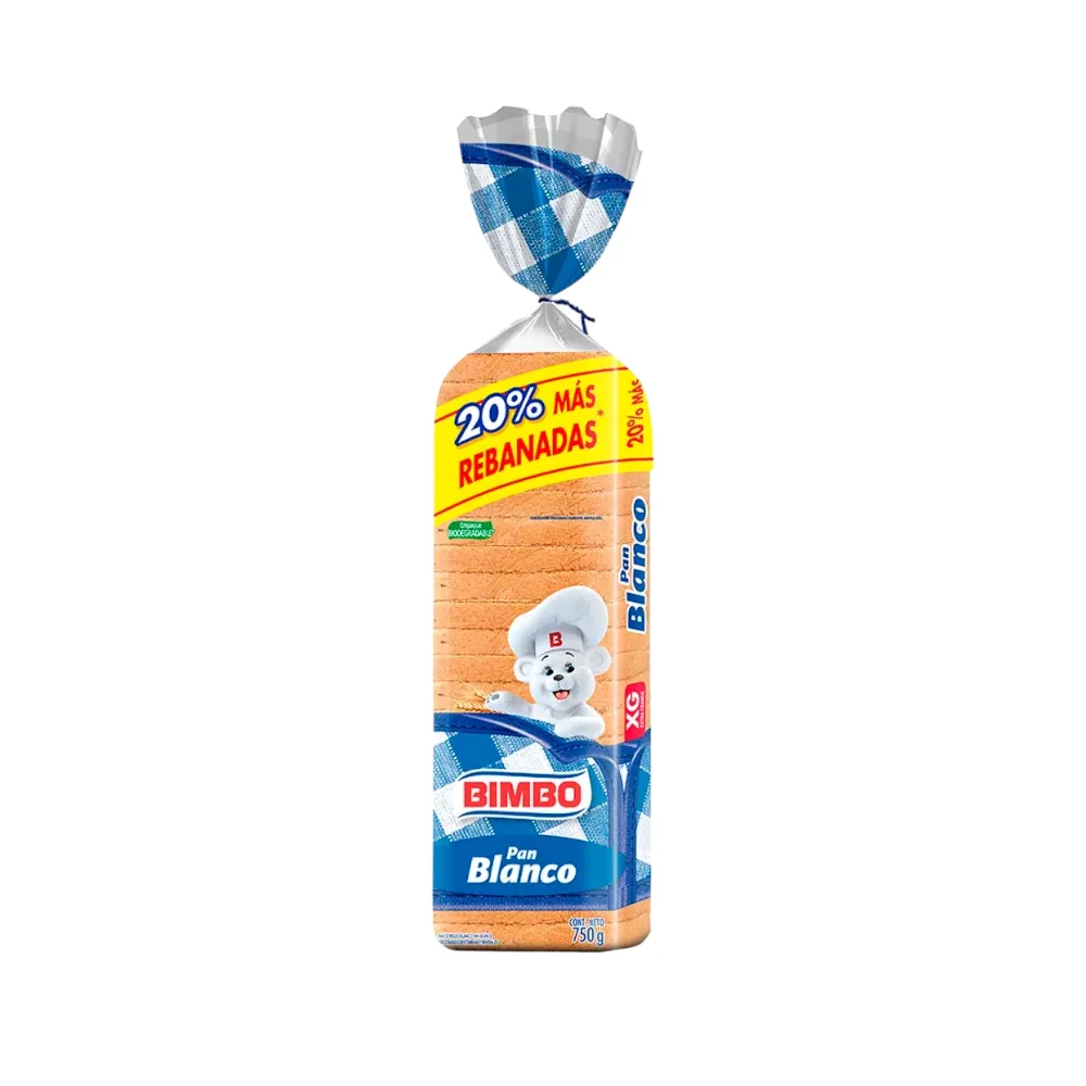 Pan de Molde Blanco BIMBO Extra Grande x 750 gr
