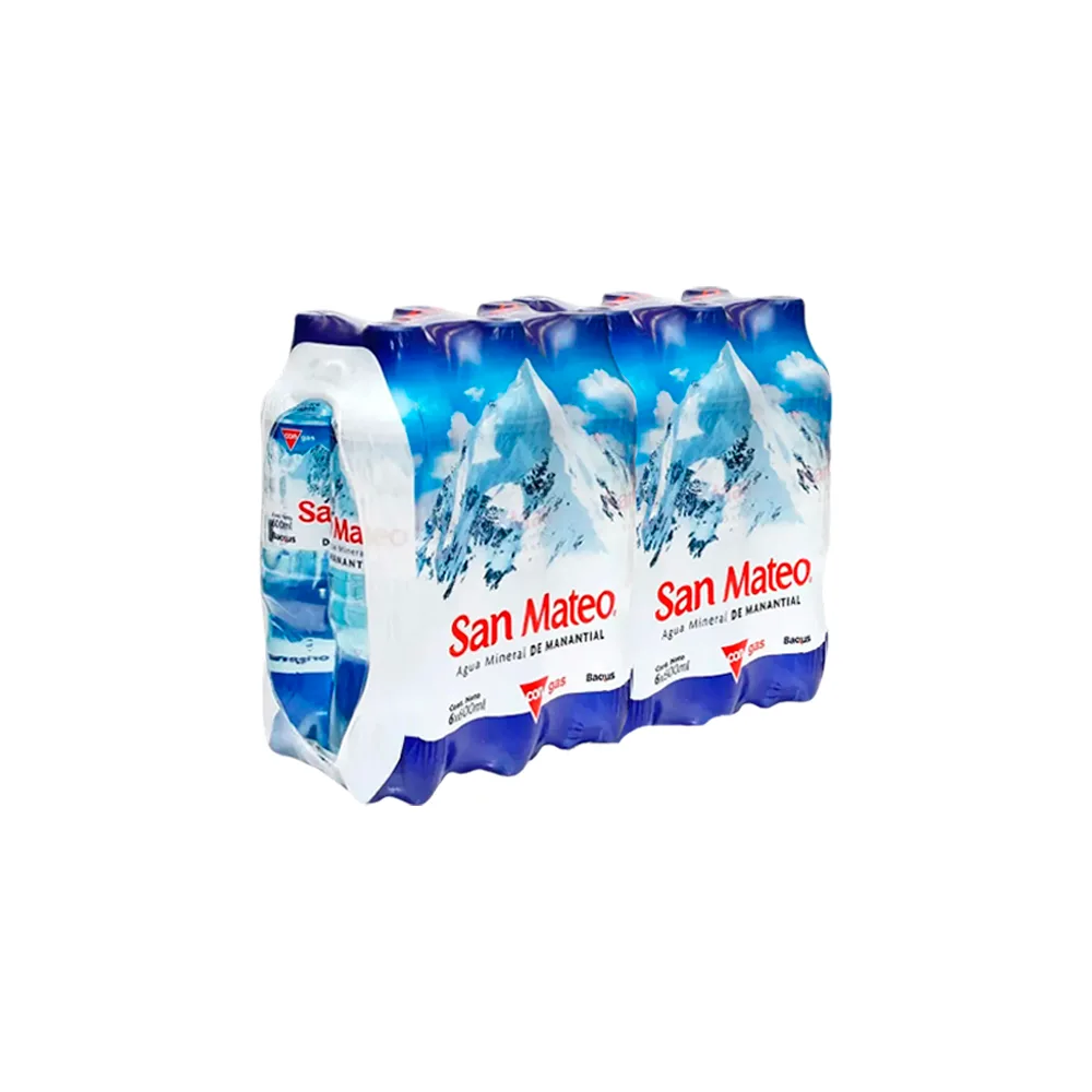 Agua Mineral SAN MATEO con gas Botella x 600 ml