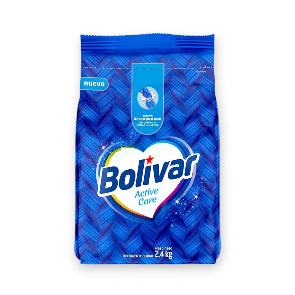 Detergente en Polvo BOLIVAR Active care Floral x 2,40 kg