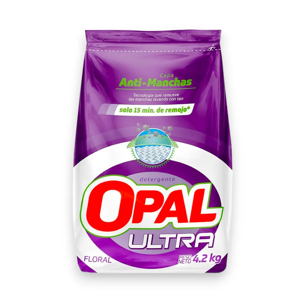 Detergente En Polvo OPAL ULTRA Floral Bolsa 4,2Kg