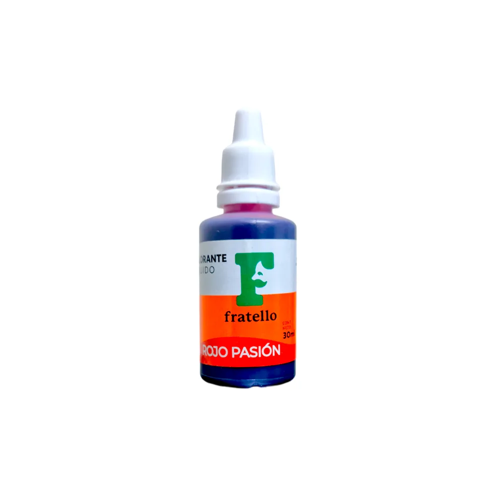 COLORANTE LÍQUIDO ROJO PASIÓN FRATELLO x 30 ml