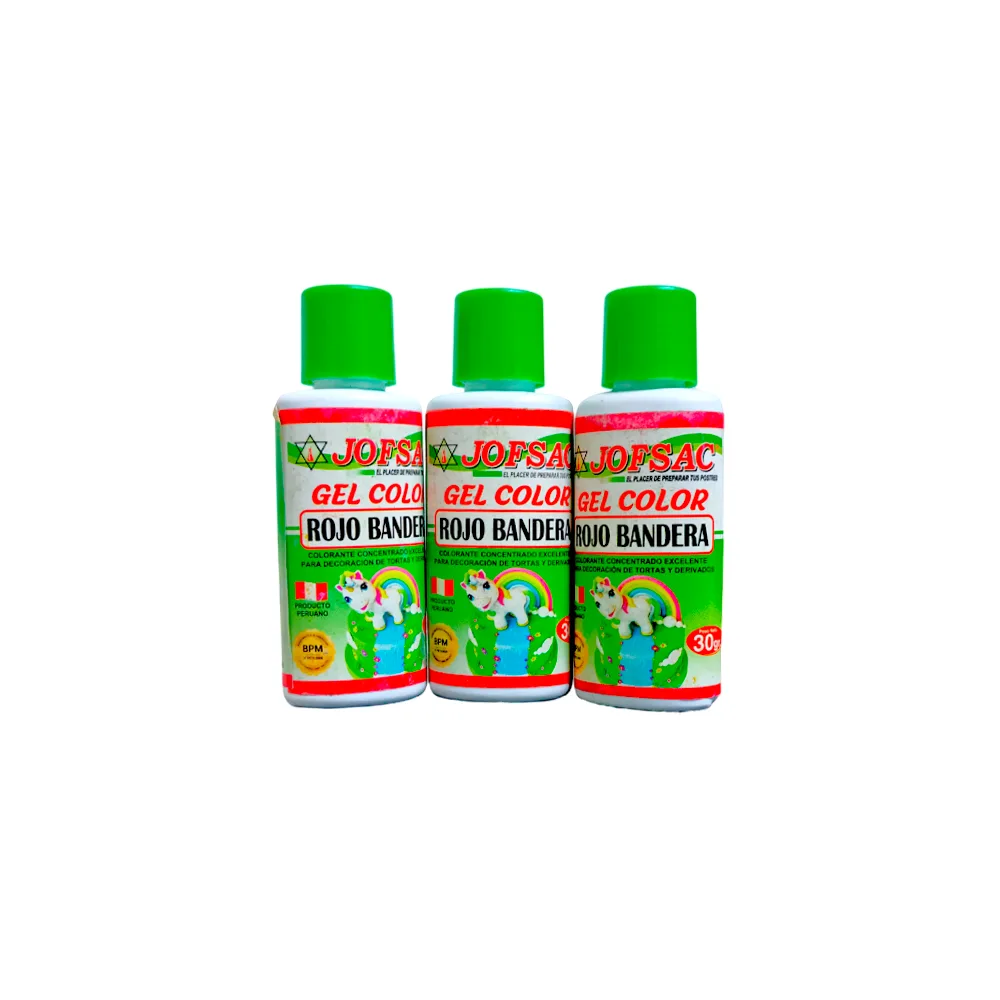 COLORANTE ROJO BANDERA EN GEL JOFSAC x 30 GR
