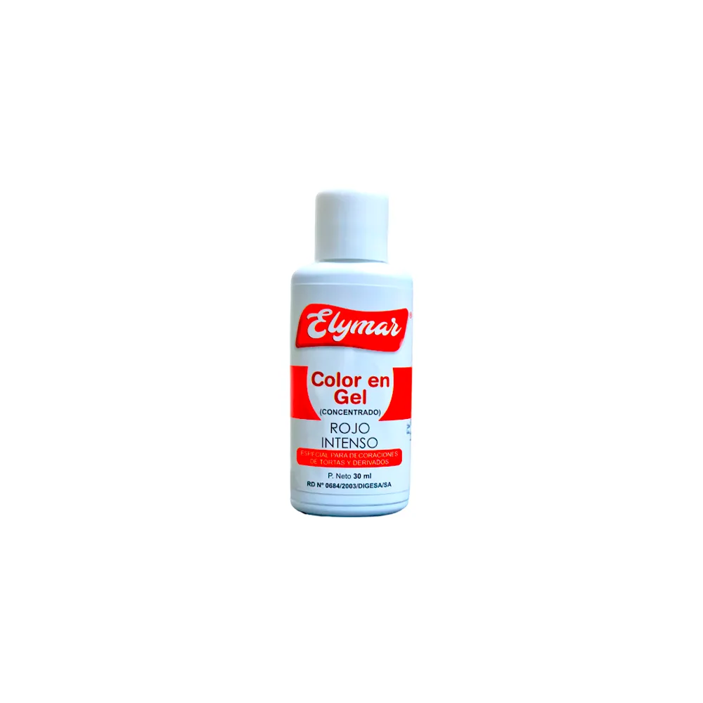 COLORANTE ROJO INTENSO EN GEL ELYMAR FRASCO x 30 ml