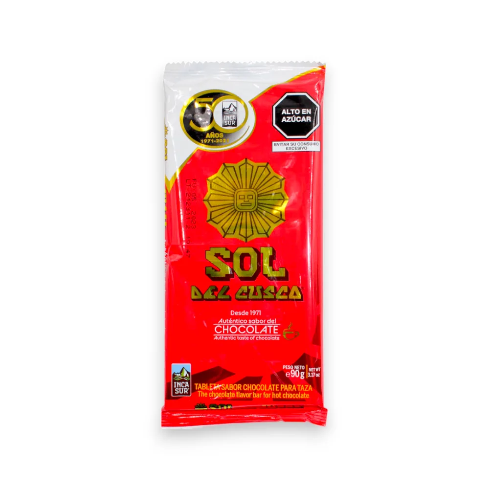 CHOCOLATE PARA TAZA SOL DEL CUZCO TABLETA X 90 GR