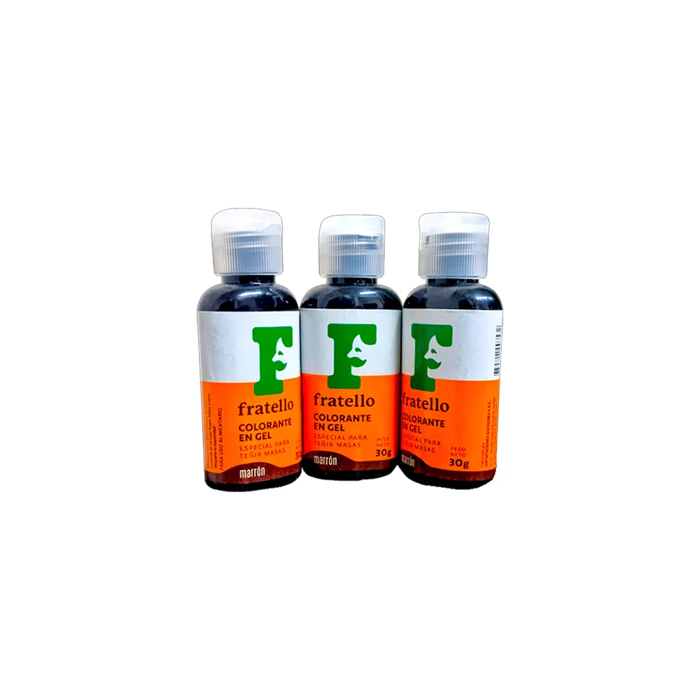 Colorante Marron en Gel FRATELLO Frasco x 30 gr