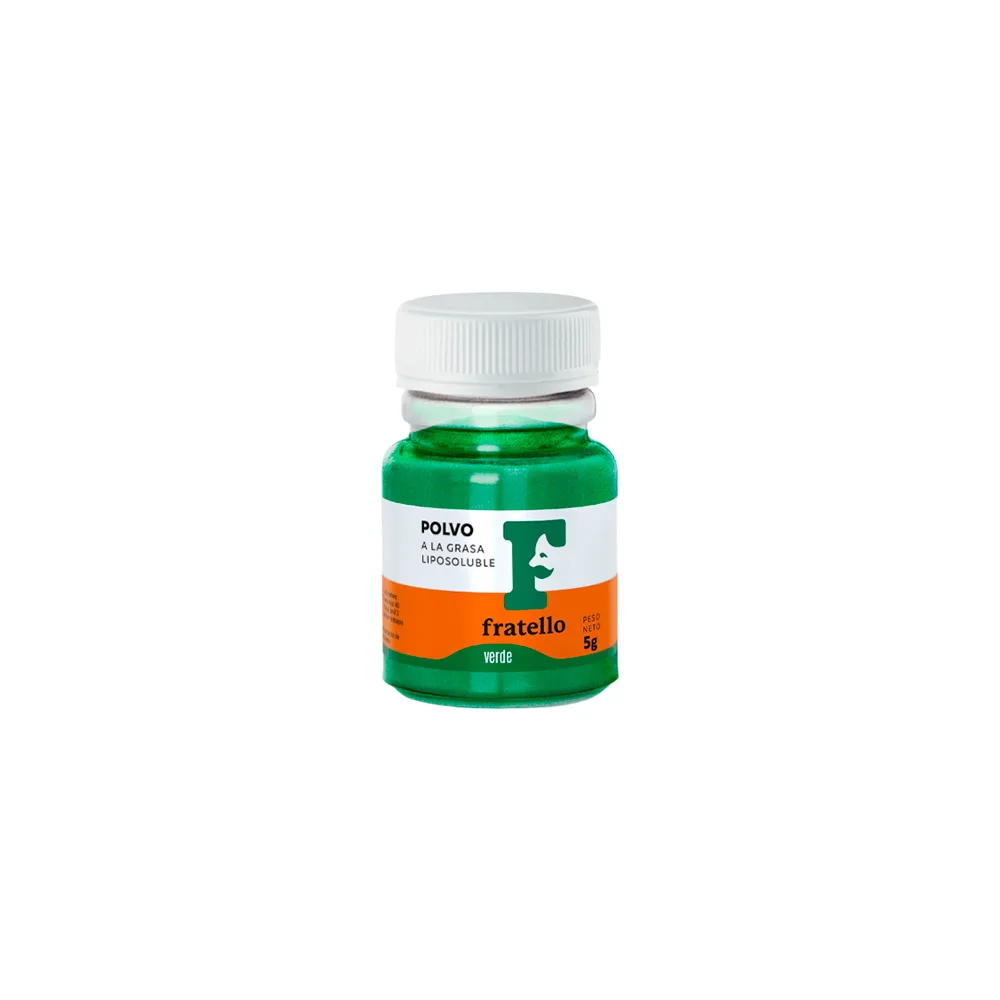 COLORANTE POLVO A LA GRASA VERDE FRATELLO FRASCO x 5gr