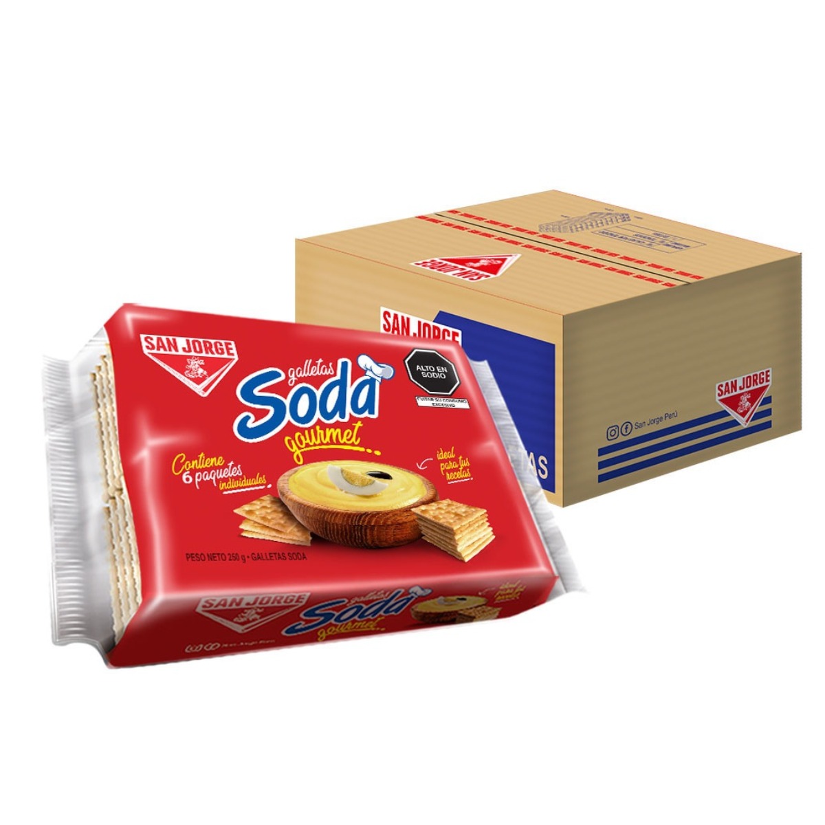 GALLETA DE SODA GOURMET SANJORGE 12 PACK X 125 GR