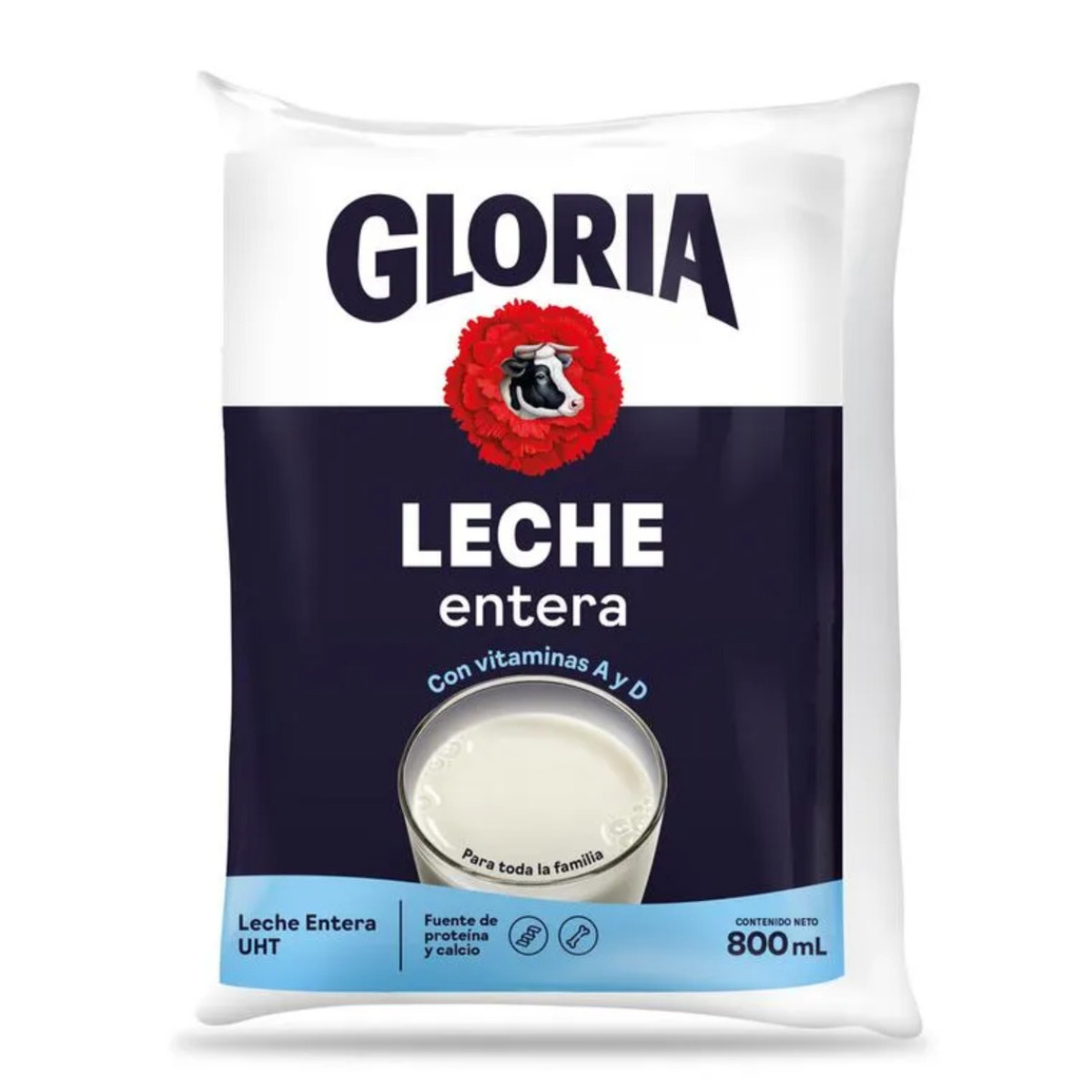 Leche Entera UHT GLORIA Bolsa 800ml
