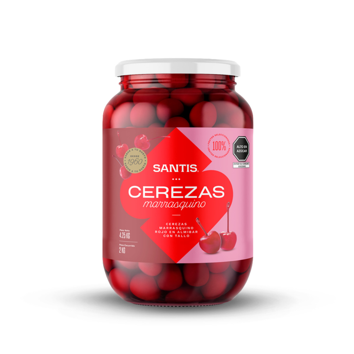 Cereza Marrasquino ROJO c/t SANTIS Frasco x 4,2 kg